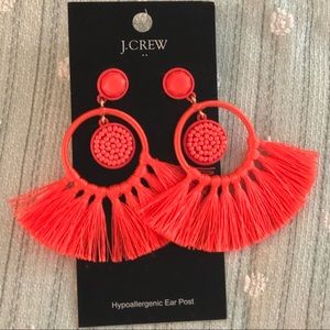 J. Crew Fan Tassel Earrings NWT